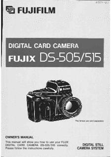 Fujifilm DS505 manual. Camera Instructions.